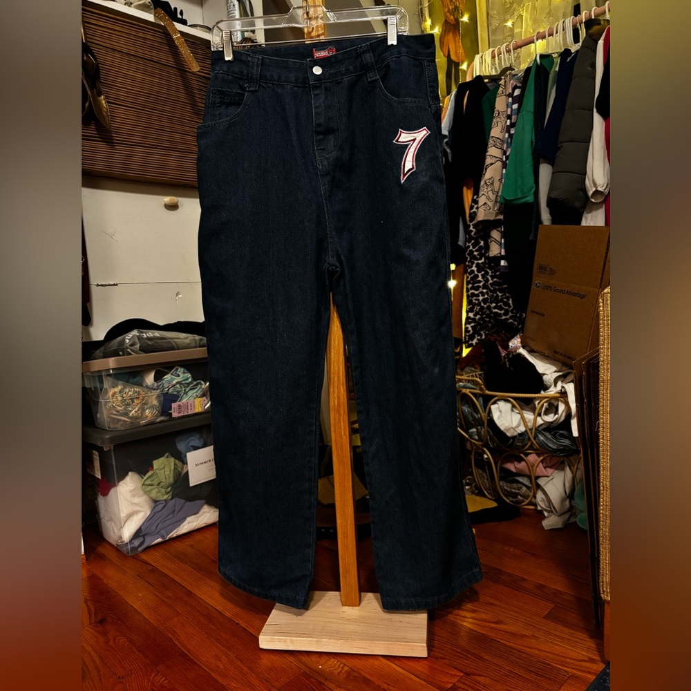 Dark Blue jeans with Embroidered Detail